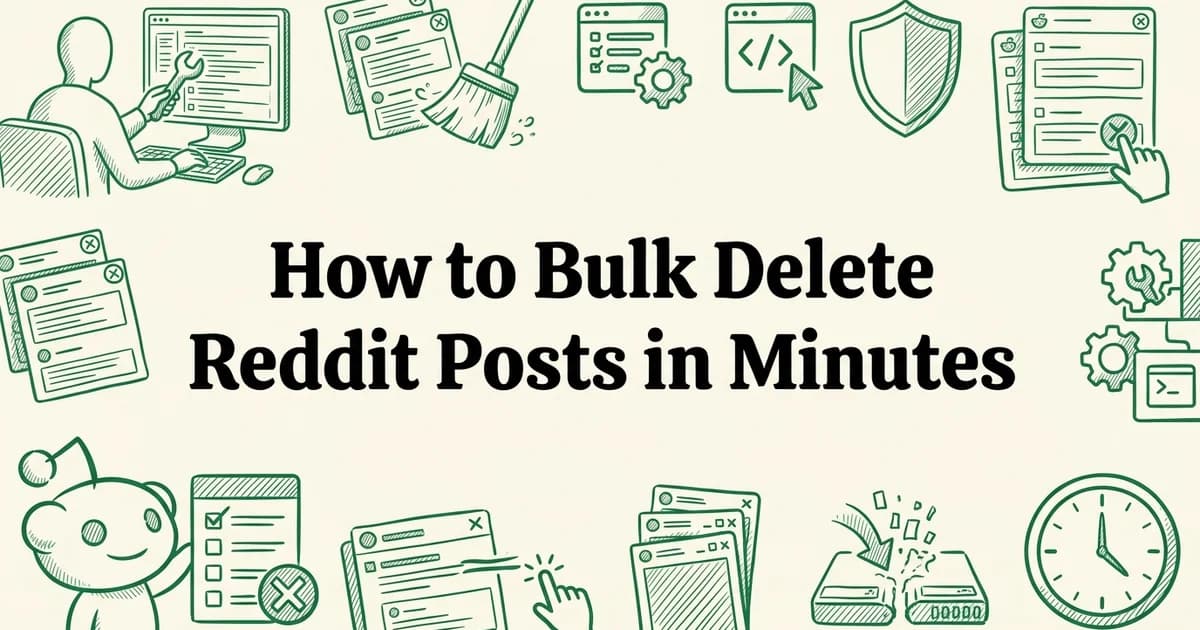 How to Bulk Delete Reddit Posts in Minutes