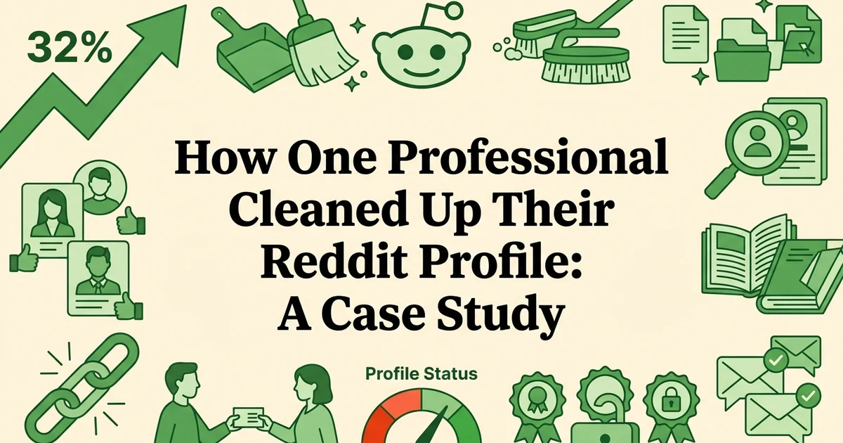 How One Professional Cleaned Up Their Reddit Profile: A Case Study